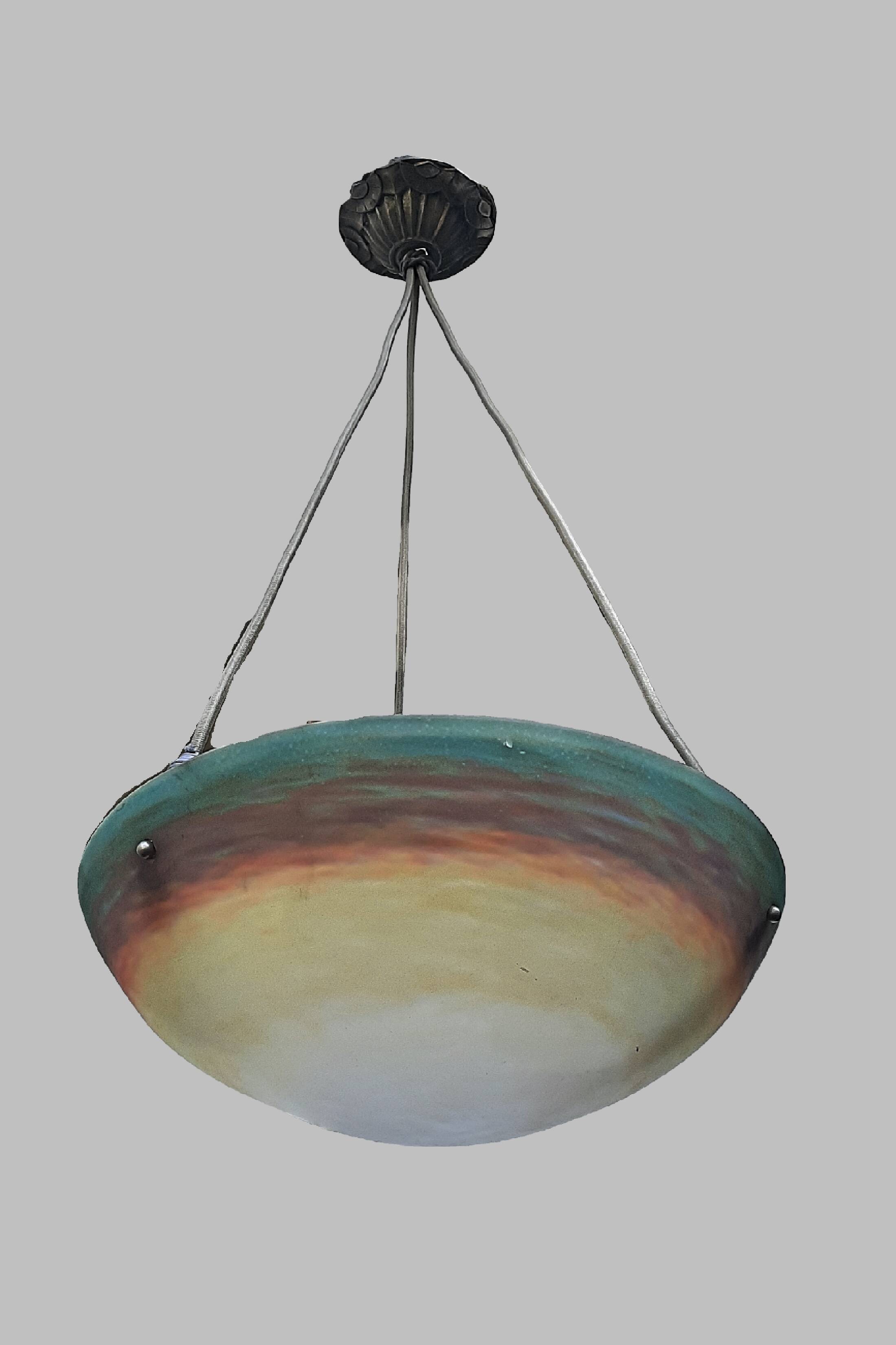 Muller brothers art deco pendant light