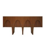 Contemporary Modern Teak and Lemongrass Wood Italian Sideboard