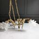Vintage chandelier with cherubs and frosted glass flowers.