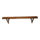 Pair of antique Victorian trestle benches in fruitwood.
