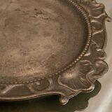 Rocaille style pewter dish