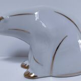Art Deco polar bear Limoges porcelain