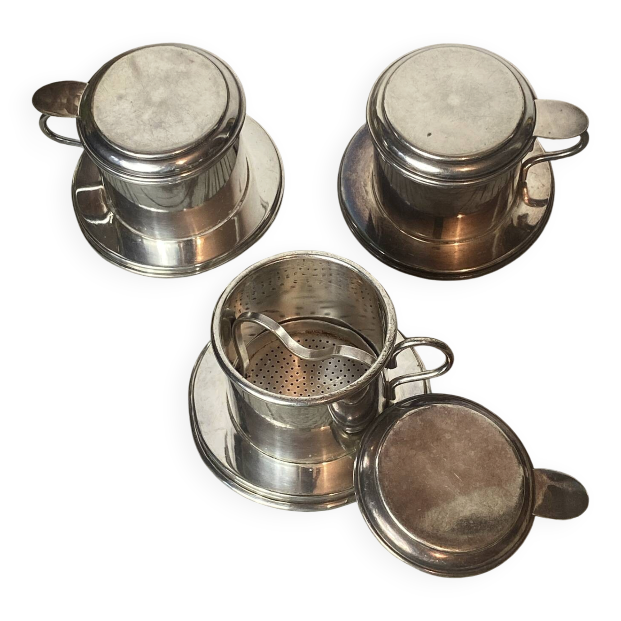 Silver-plated teapots