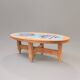 Oak and tile coffee table by Guillerme et Chambron for Votre Maison, 1970s.