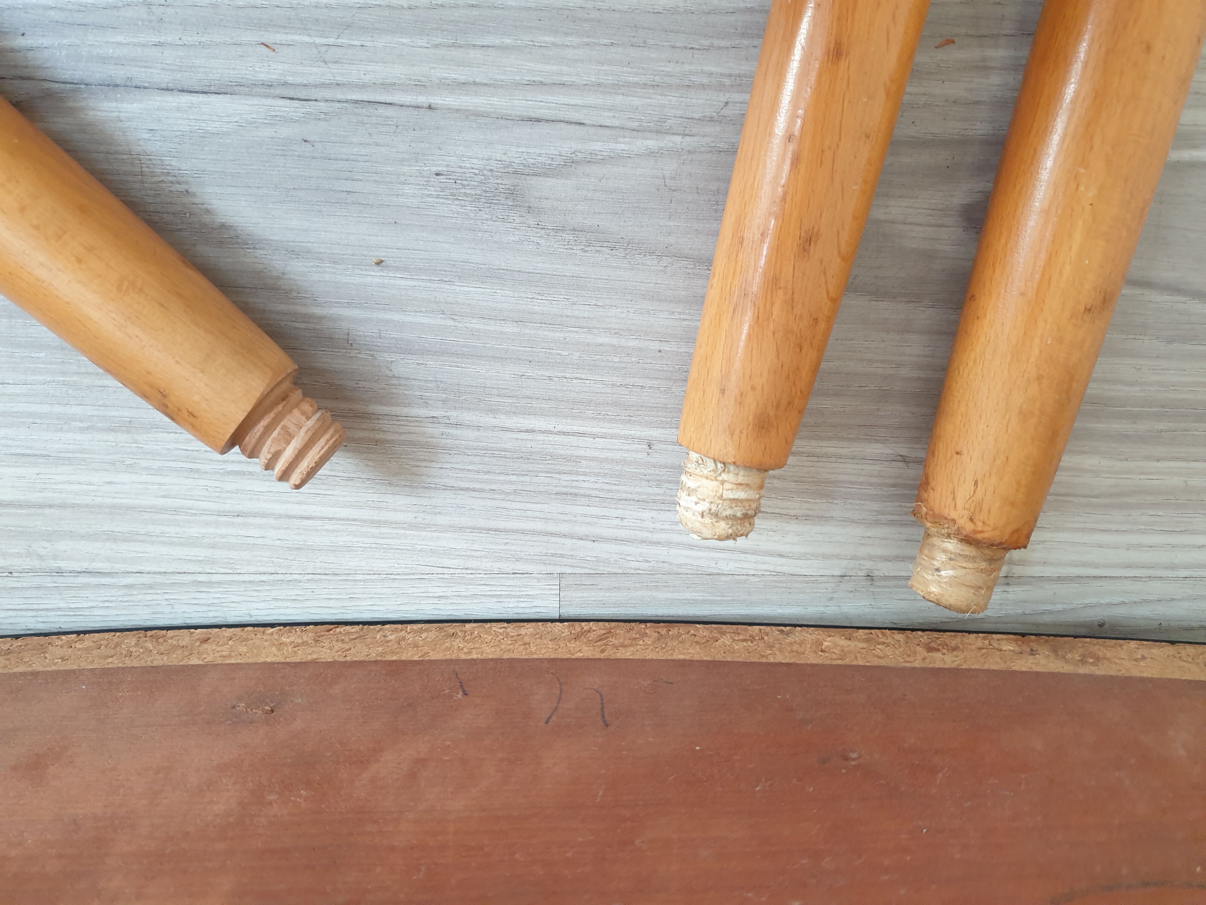 Mid - Century coffee side table, teardrop, 1970s