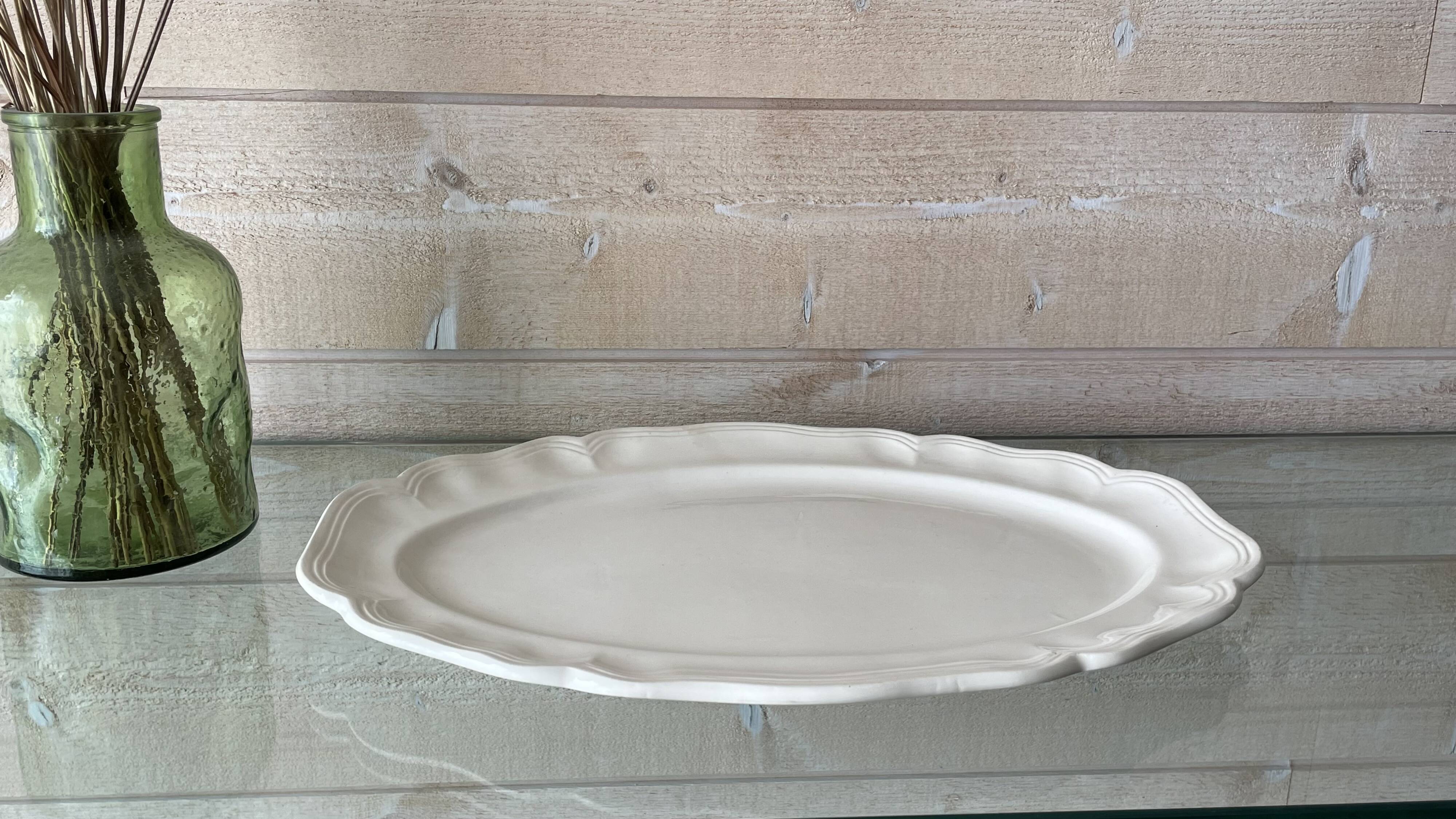 Sarreguemines France vintage oval serving dish