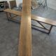 Pair of solid oak benches