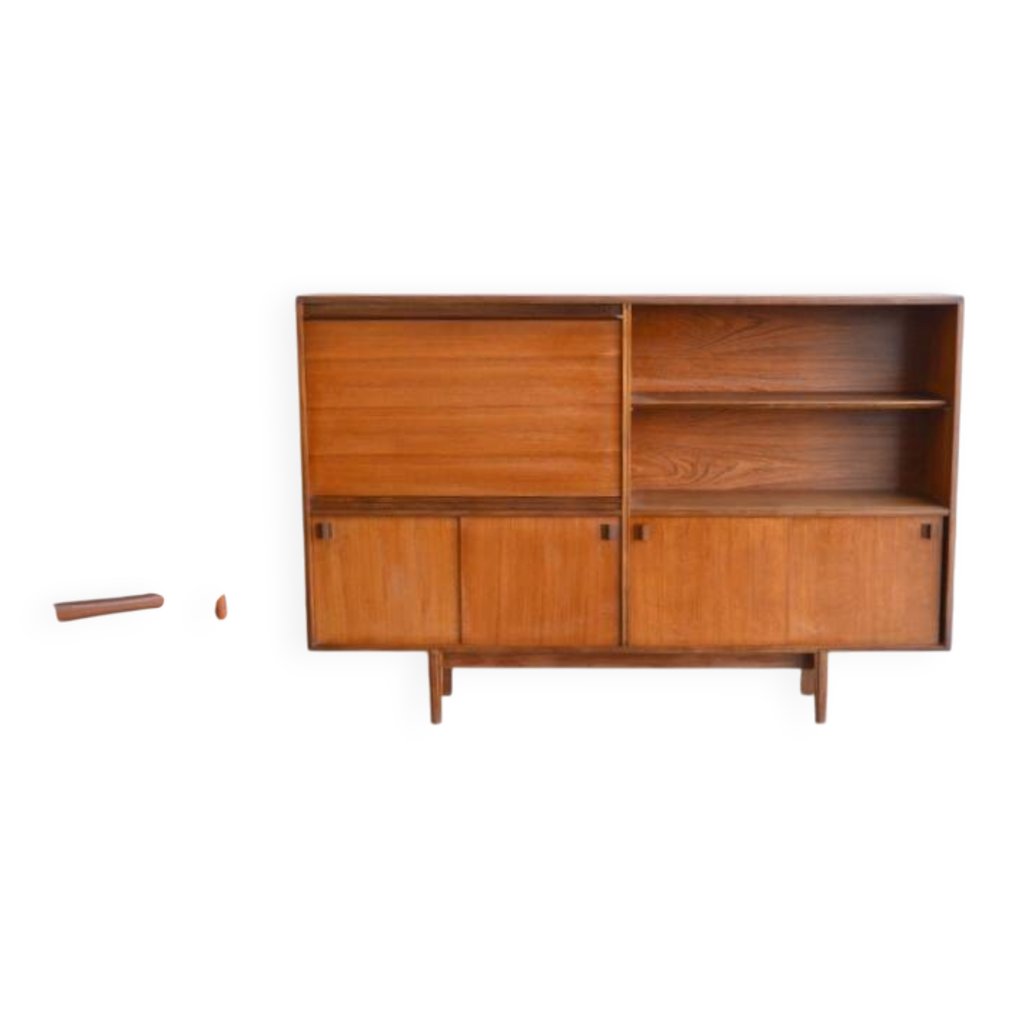Teak bookcase/secretary * 153 cm