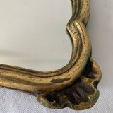Old mirror in gilded wood 40 x 30 cm