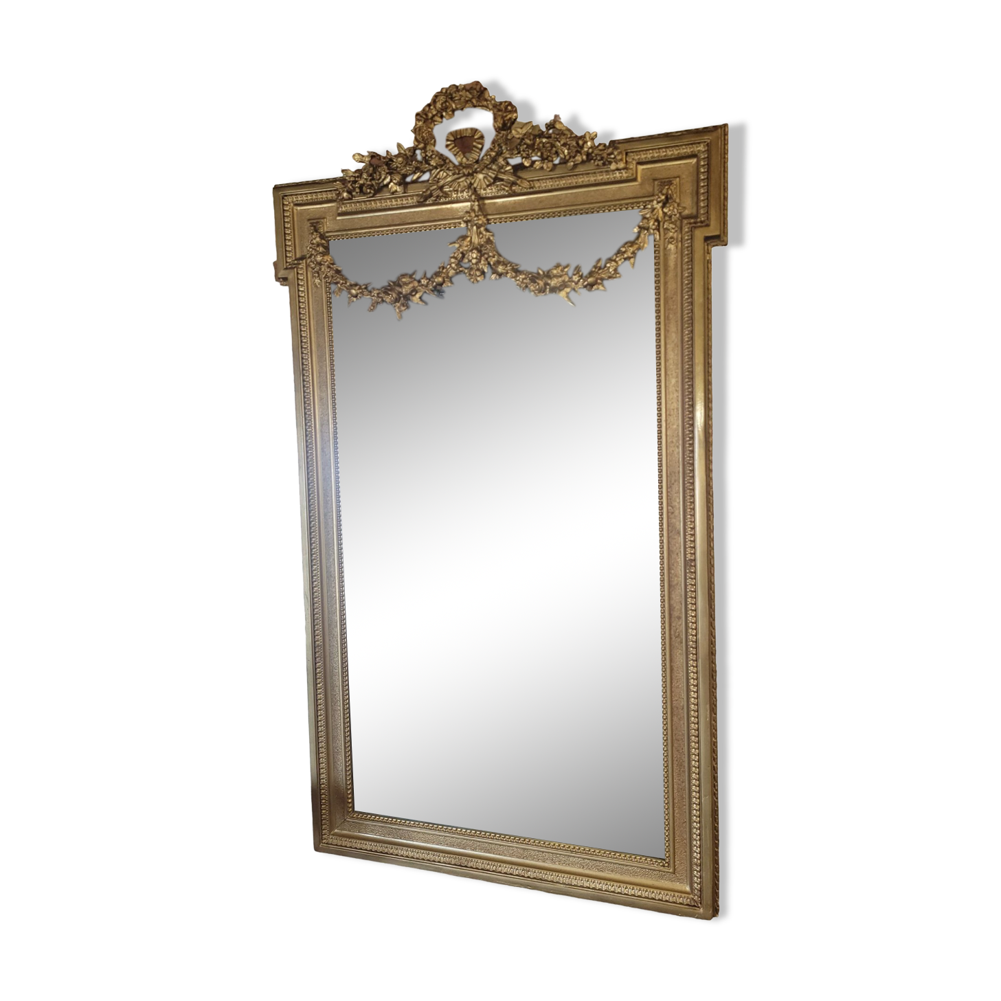 Miroir doré style Louis XVI 89x151cm