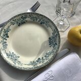 6 Flat plates Terre de Fer model Guadeloupe Debray gray blue