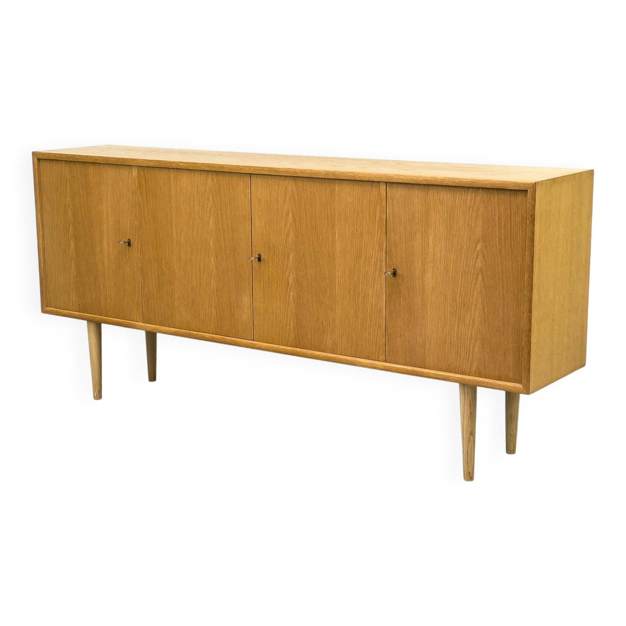 Mid-Century Light Oak Sideboard from WK Möbel, 1970s