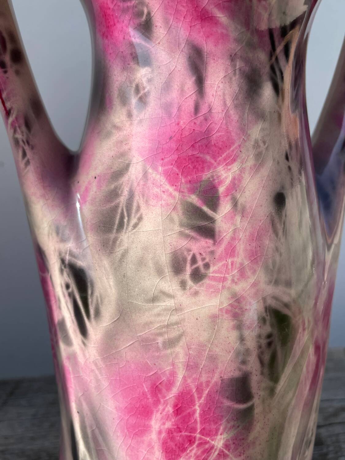 Art Deco pink ceramic vase