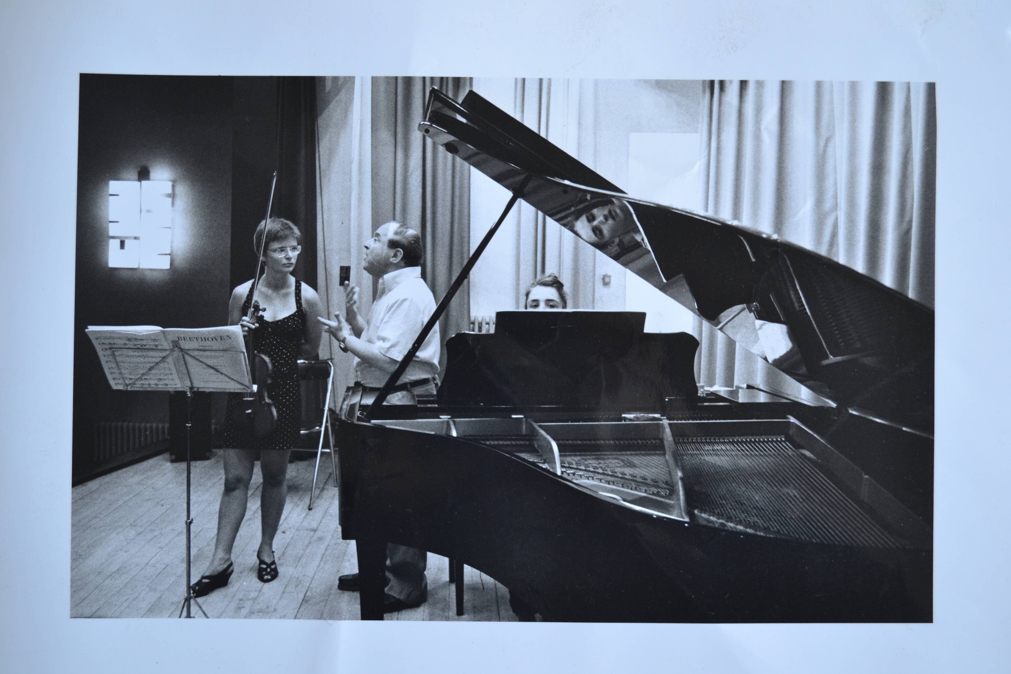 " Piano violon " photo anonyme noir & blanc originale