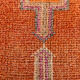 3x11 Peach Orange Handmade Wool Runner Rug, 95x337Cm