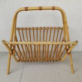 Rattan magazine rack