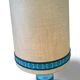 Tall vintage table lamp in blue ceramic / floor lamp