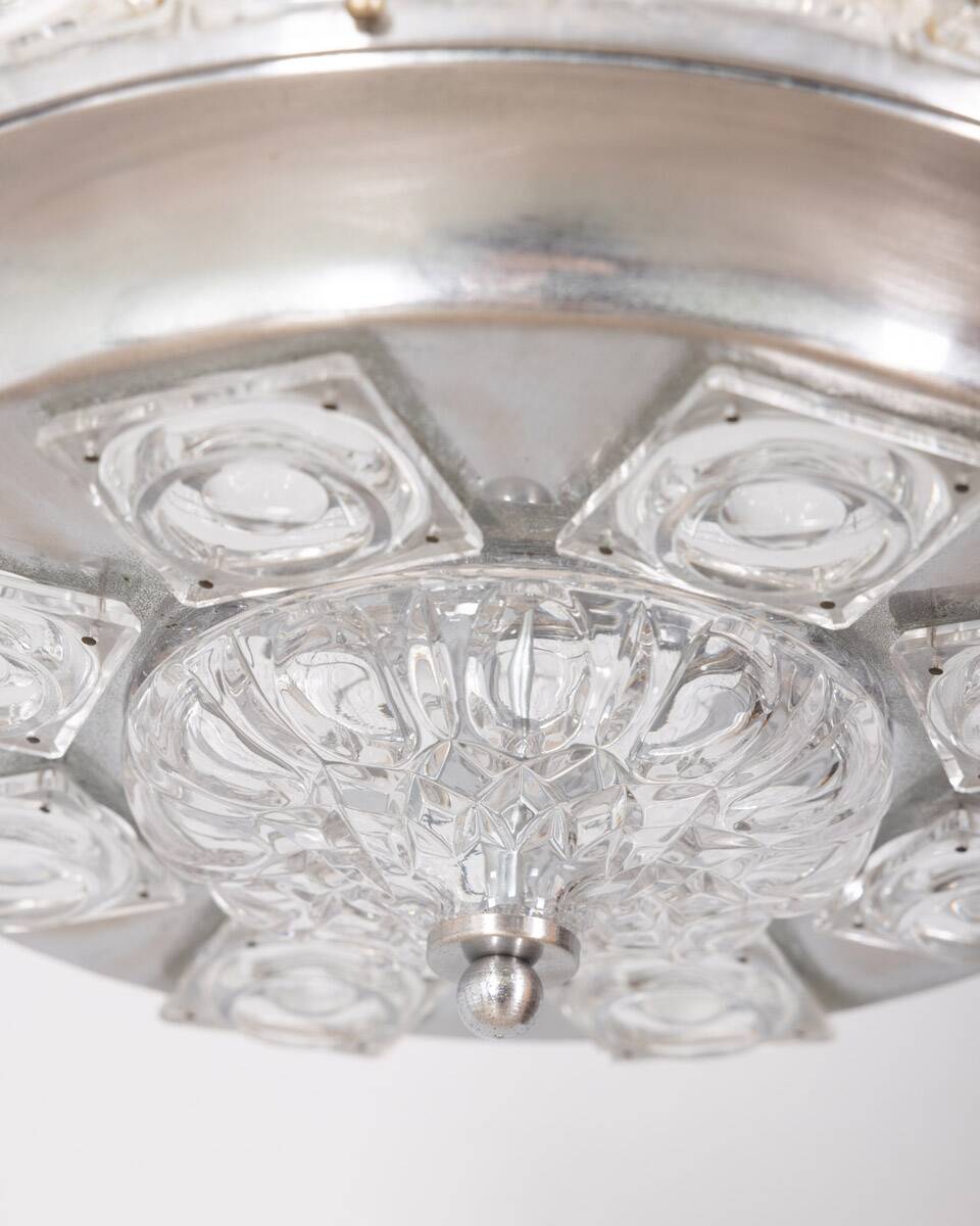 Vintage 60s crystal chandelier decorated design kinkeldey