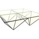 Vintage coffee table in 60s/70s steel wire design