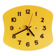 Vintage formica clock silent wall pendulum 60s "Yellow"