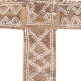 Moroccan candle holder in beige stone, 1970s