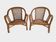 Pair of vintage rattan and cane armchairs – 1960s/70s Pair of f