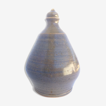 Flacon céramique gris bleuté type pot à onguents