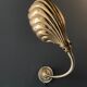 Brass "shell" wall lamp, Arts Nouveaux