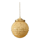 Vintage art deco globe pendant light in yellow and gold Clichy glass