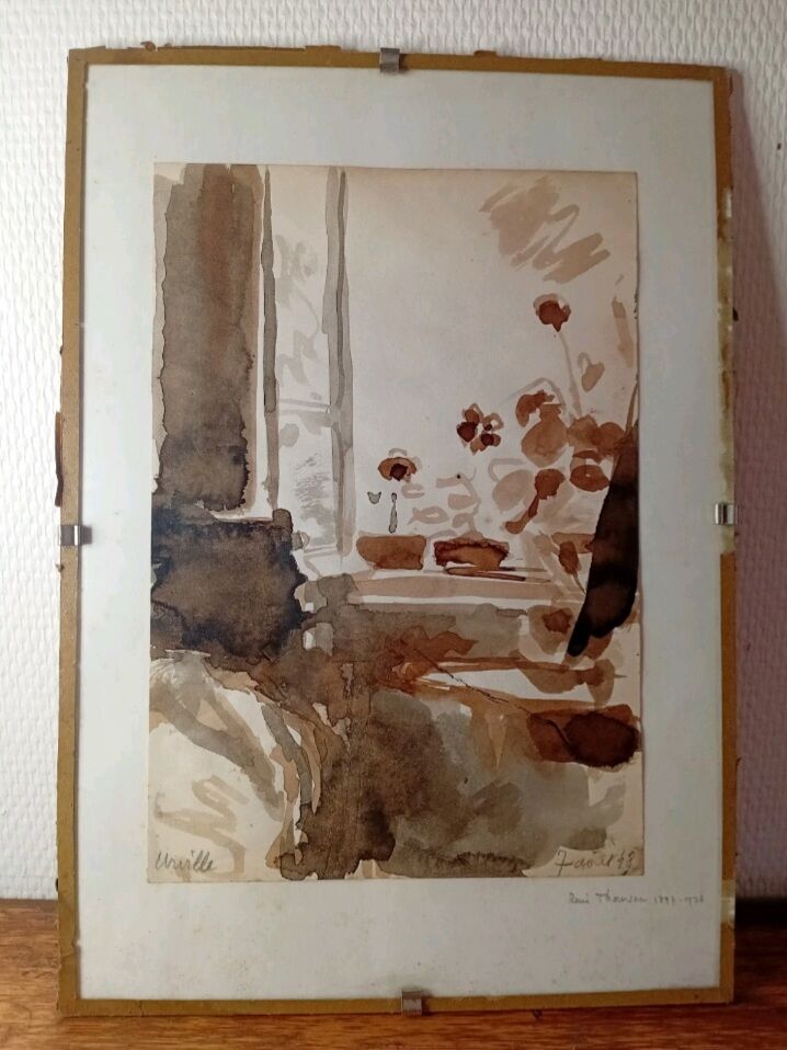 René Thomsen - watercolour - Urville 1948