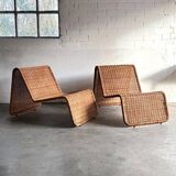 Rattan easy chair 'Hestra', Ikea, Sweden. After P3 Tito Agnoli, 80's