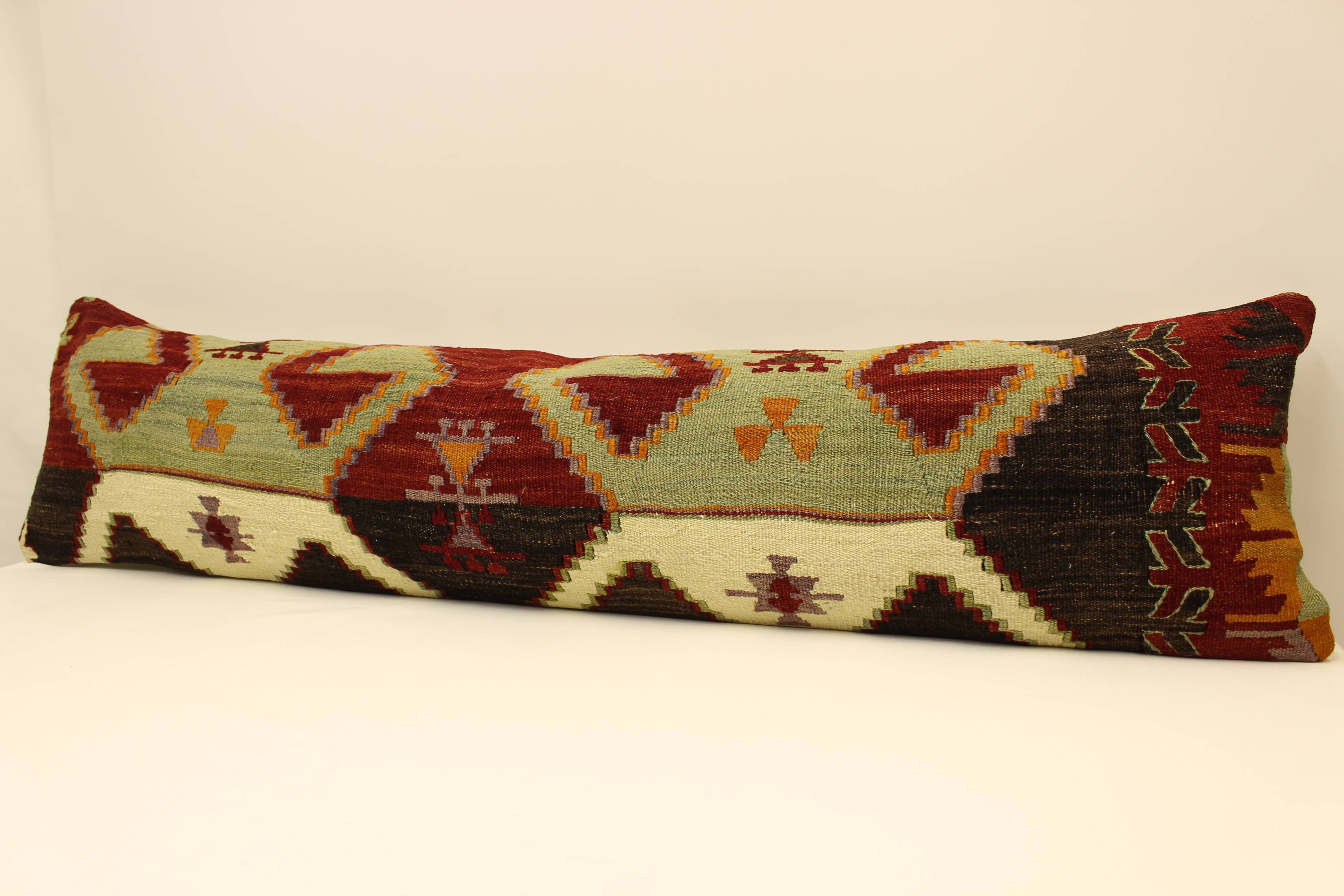 30x120 cm Kilim Cushion,Vintage Cushion Cover