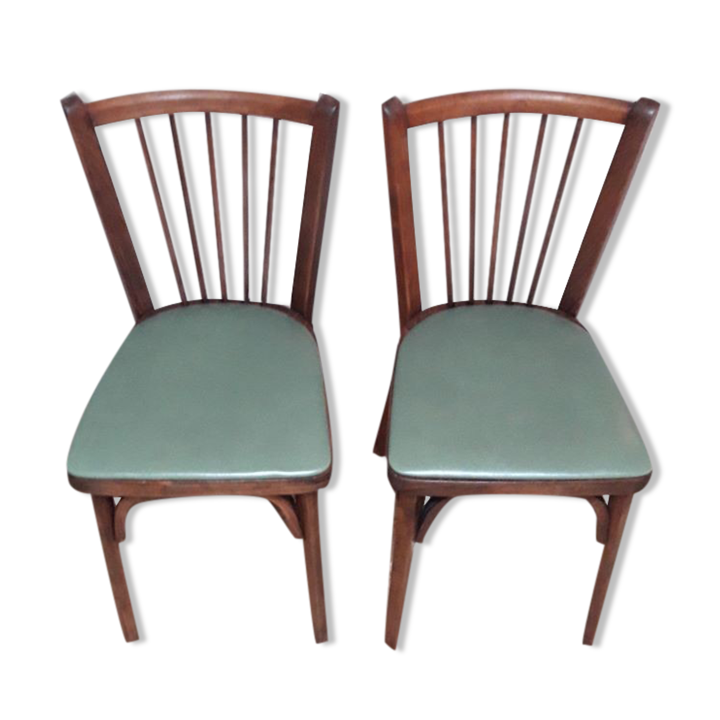 Pair of Baumann bistro chairs n°12