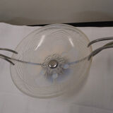 Deco art glass opalescent press Cup