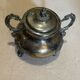 Antique silver-plated sugar bowl, rococo style