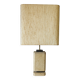 Stone, black marble and mottled silk table lamp