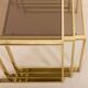 Set of three brass nesting tables in the style of Romeo Rega, Italy, 1970s