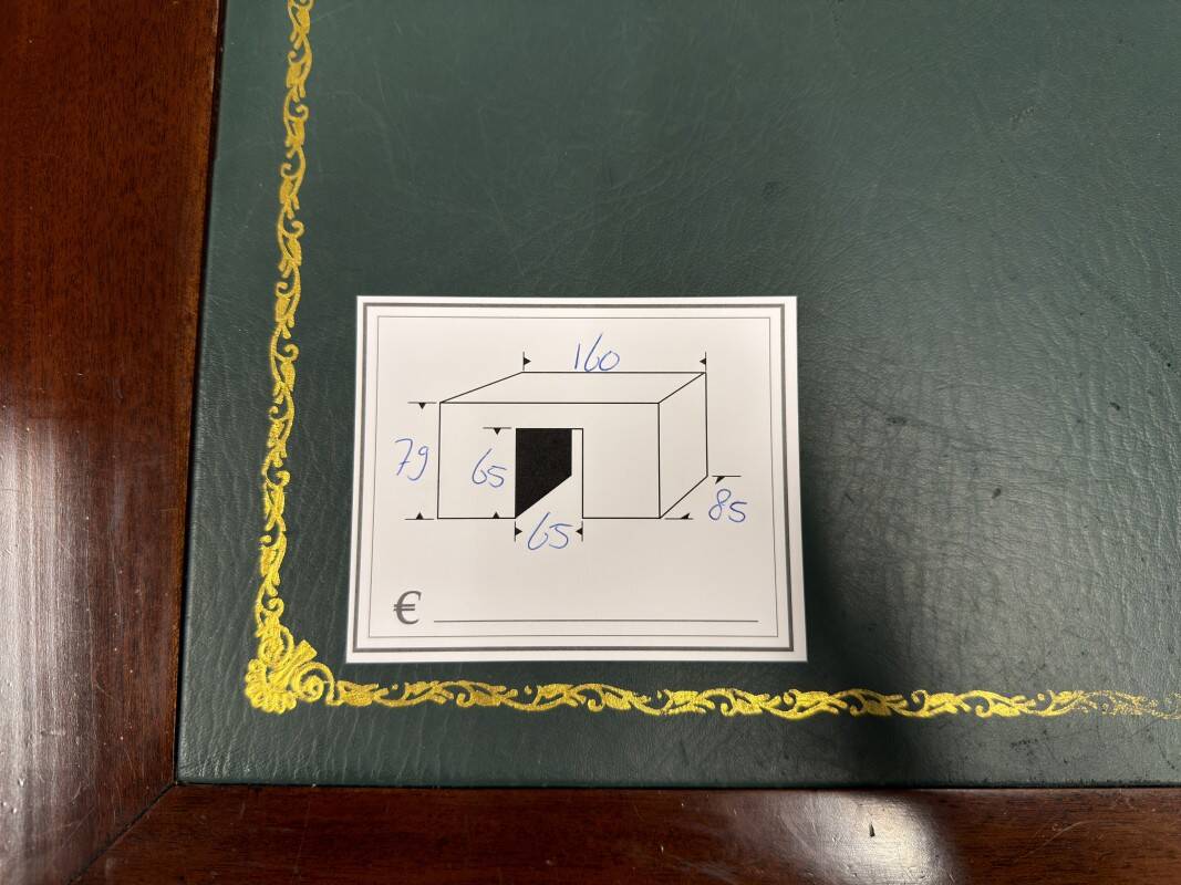 Classic English Desk with Green Leather