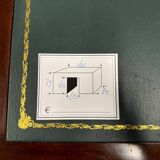 Classic English Desk with Green Leather