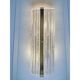 Modern Rectangular Murano Glass Wall Sconce Set with Chrome Finish