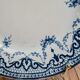 Antique flat plate Creil & Montereau "garlands" blue decoration