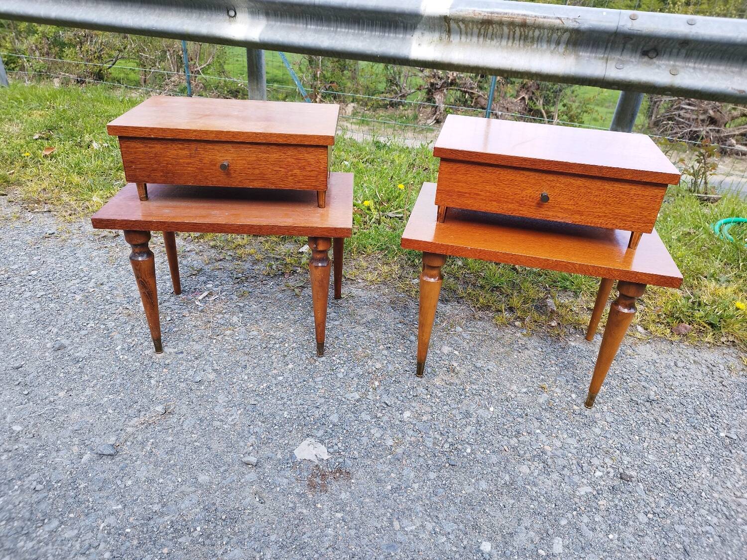 Pair of vintage bedside tables 50/60