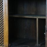 Antique oak bread cabinet from the late 17th century with working locks