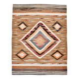 Brown & Cream Persian Kilim Rug, 260x341Cm