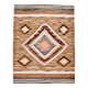 Brown & Cream Persian Kilim Rug, 260x341Cm