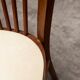Baumann chair 153 in dark wood and white skai