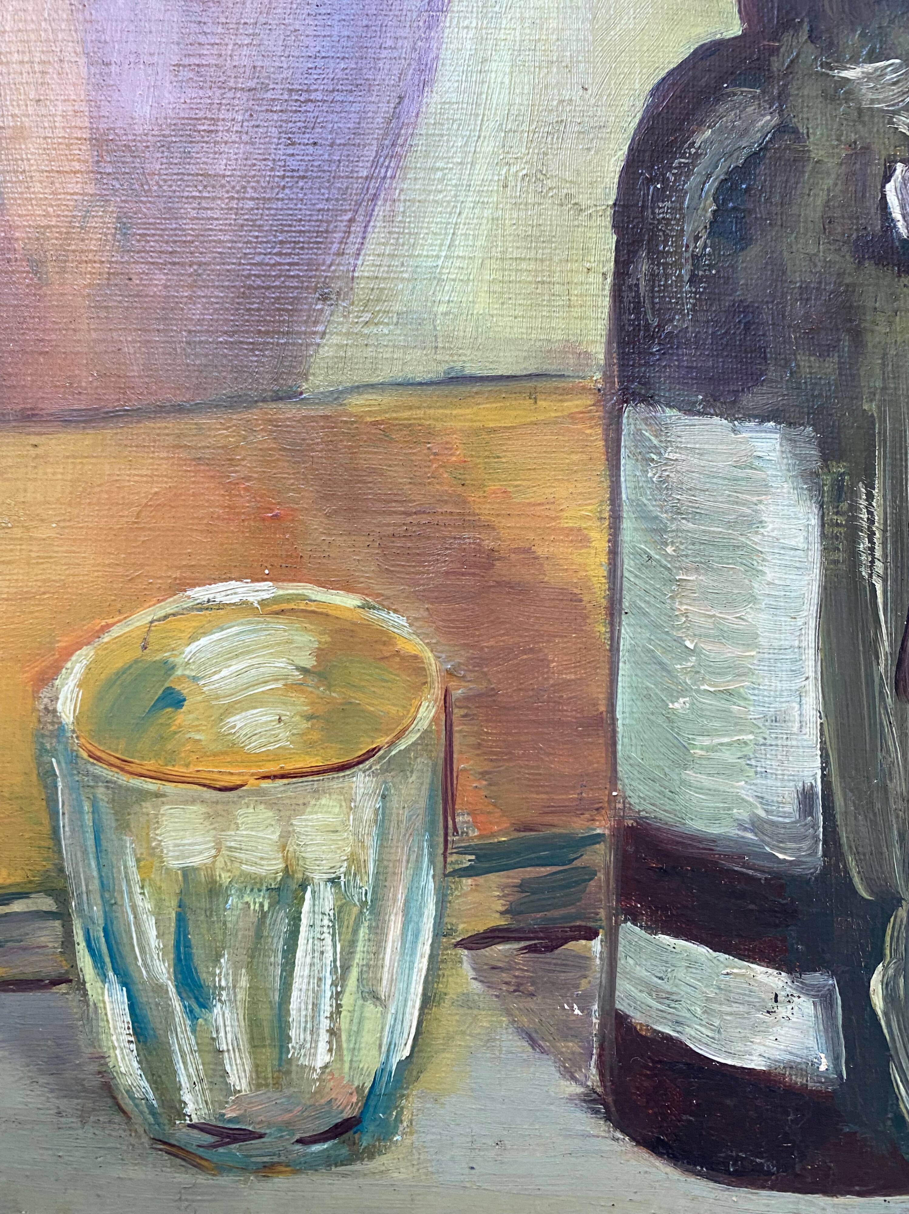 Painting "Still life with the bottle" HST signed 1938