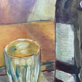 Painting "Still life with the bottle" HST signed 1938