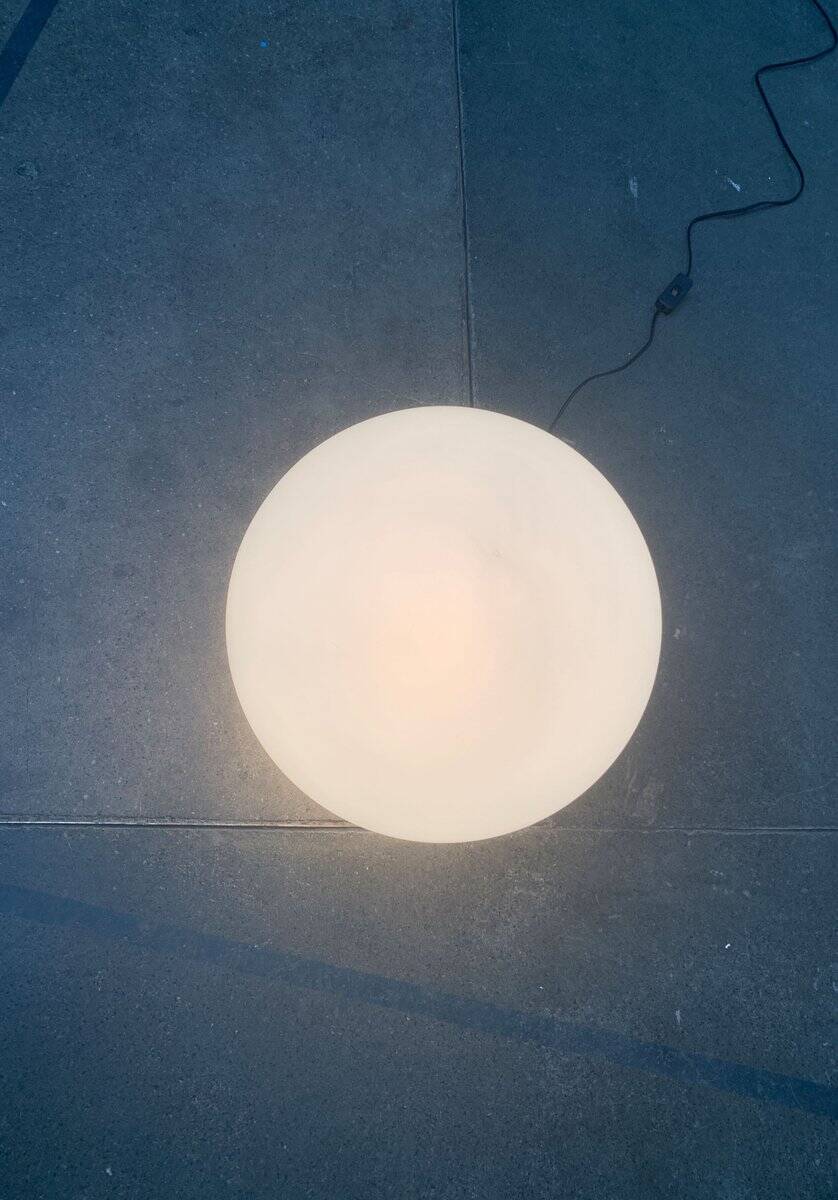 Vintage floor lamp in the shape of a globe from the French space age by SCE, France.