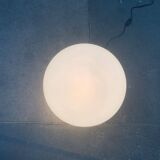 Vintage floor lamp in the shape of a globe from the French space age by SCE, France.